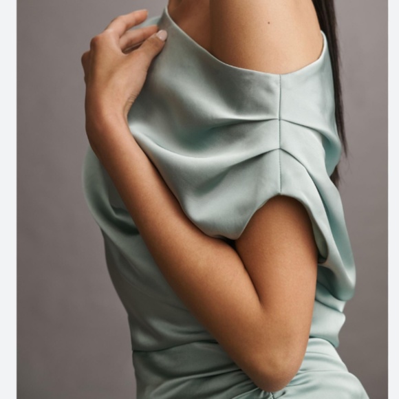 Brand New MISHA OFF-THE-SHOULDER SLIM RUCHED MINI DRESS - Picture 14 of 16